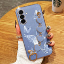 STRIBS Capa Borboleta de Luxo com Pulseira para Samsung Galaxy A